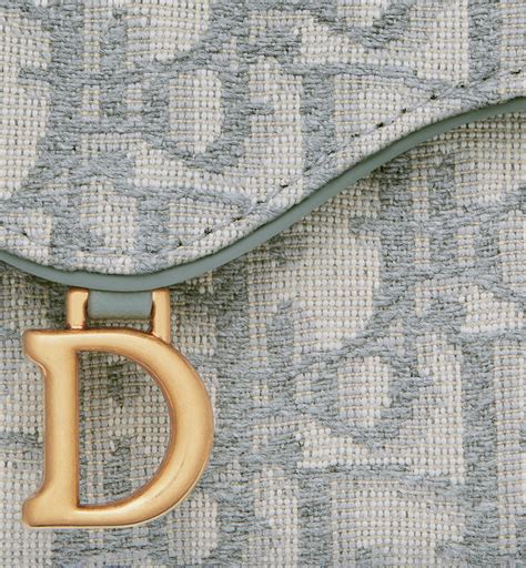 saddle wallet gray dior oblique jacquard